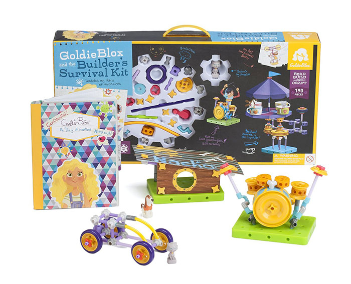 Goldieblox and the builder's survival kit